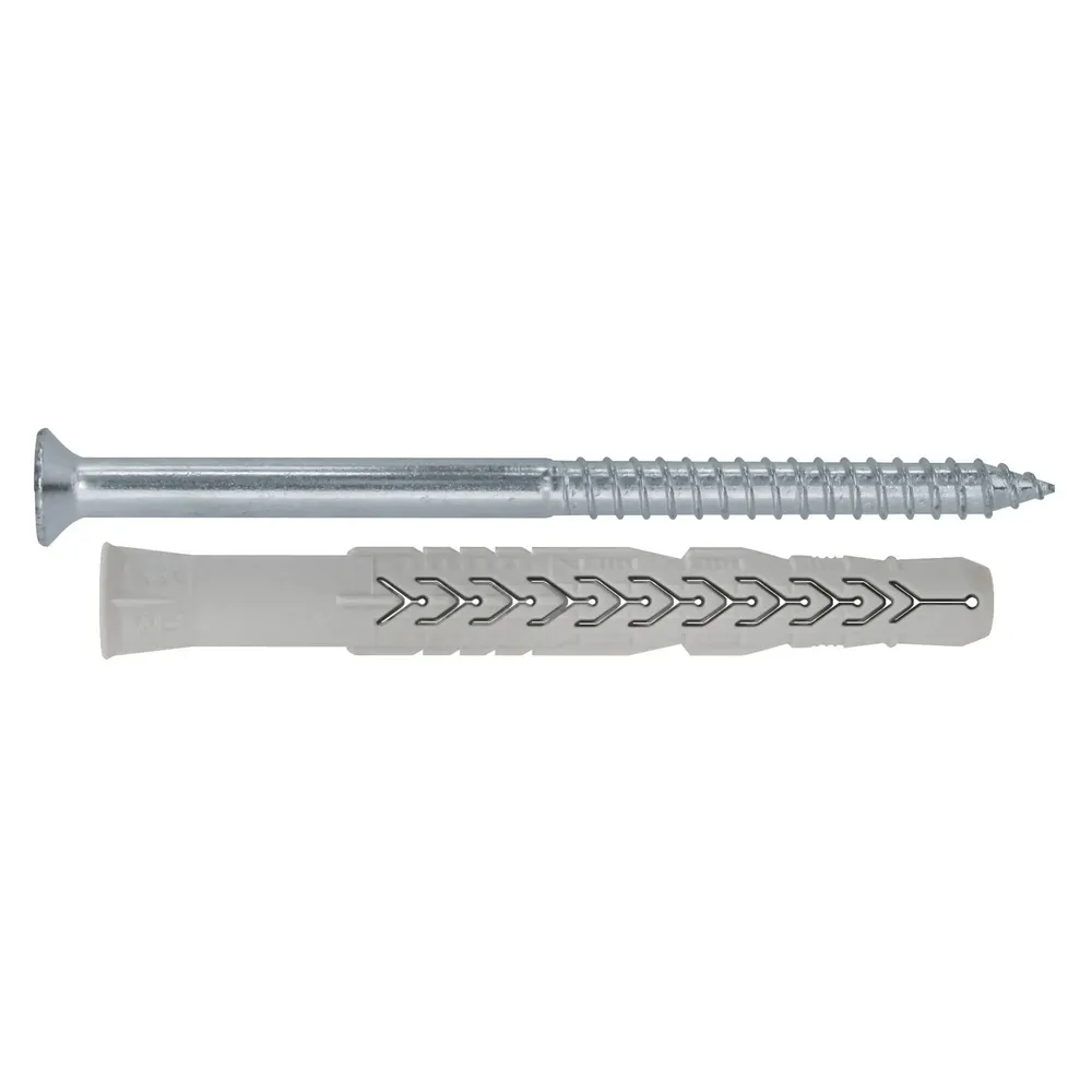 Diblu universal din nylon, Friulsider X3, 10 x 80 mm + surub, otel, zincat alb, amprenta Torx, 7 x 88 mm