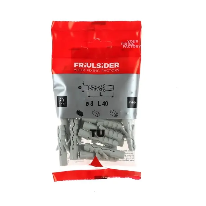 Diblu universal din plastic, Friulsider TU, 8 x 40 mm, set 20 bucati