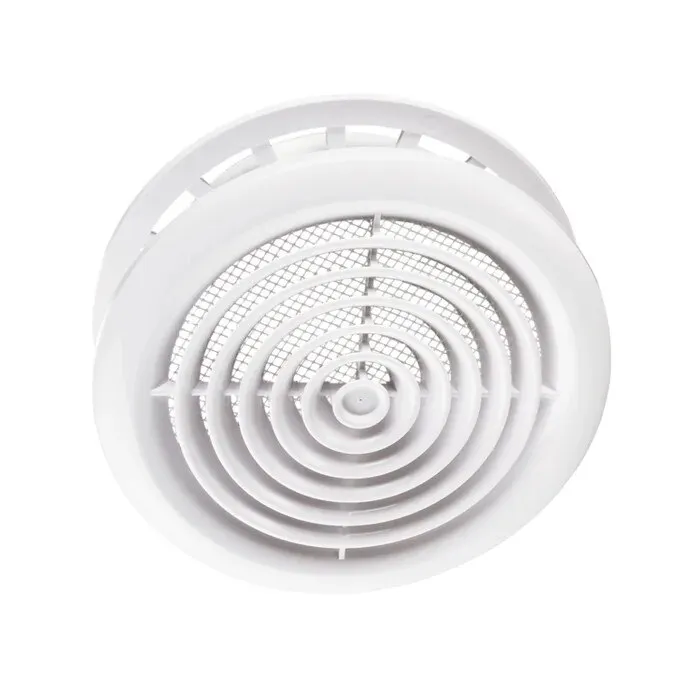 Difuzor aer cu flansa Vents MV 100 PFS, alb, PVC, D 100 mm