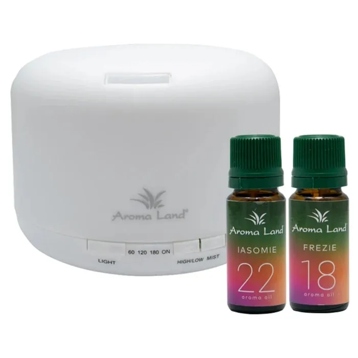 Difuzor aromaterapie ultrasonic Aroma Land + 2 uleiuri parfumate