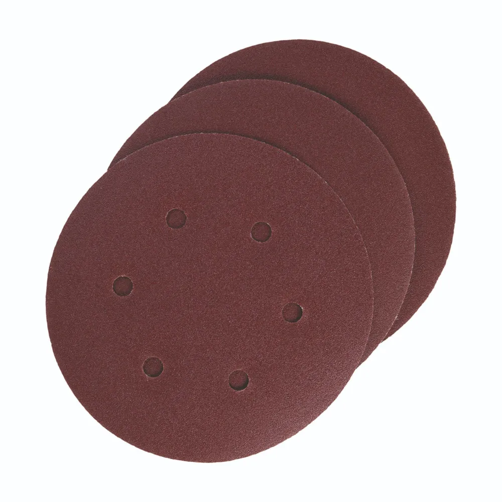 Disc abraziv Dexter, pentru slefuitor cu excentric, Ø 150 mm, granulatie 80 (set 5 buc)