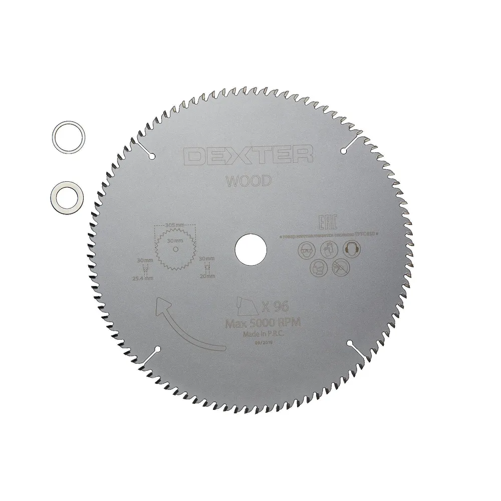 Disc circular Dexter, pentru fierastrau, pentru lemn, 96 dinti, Ø 305 mm