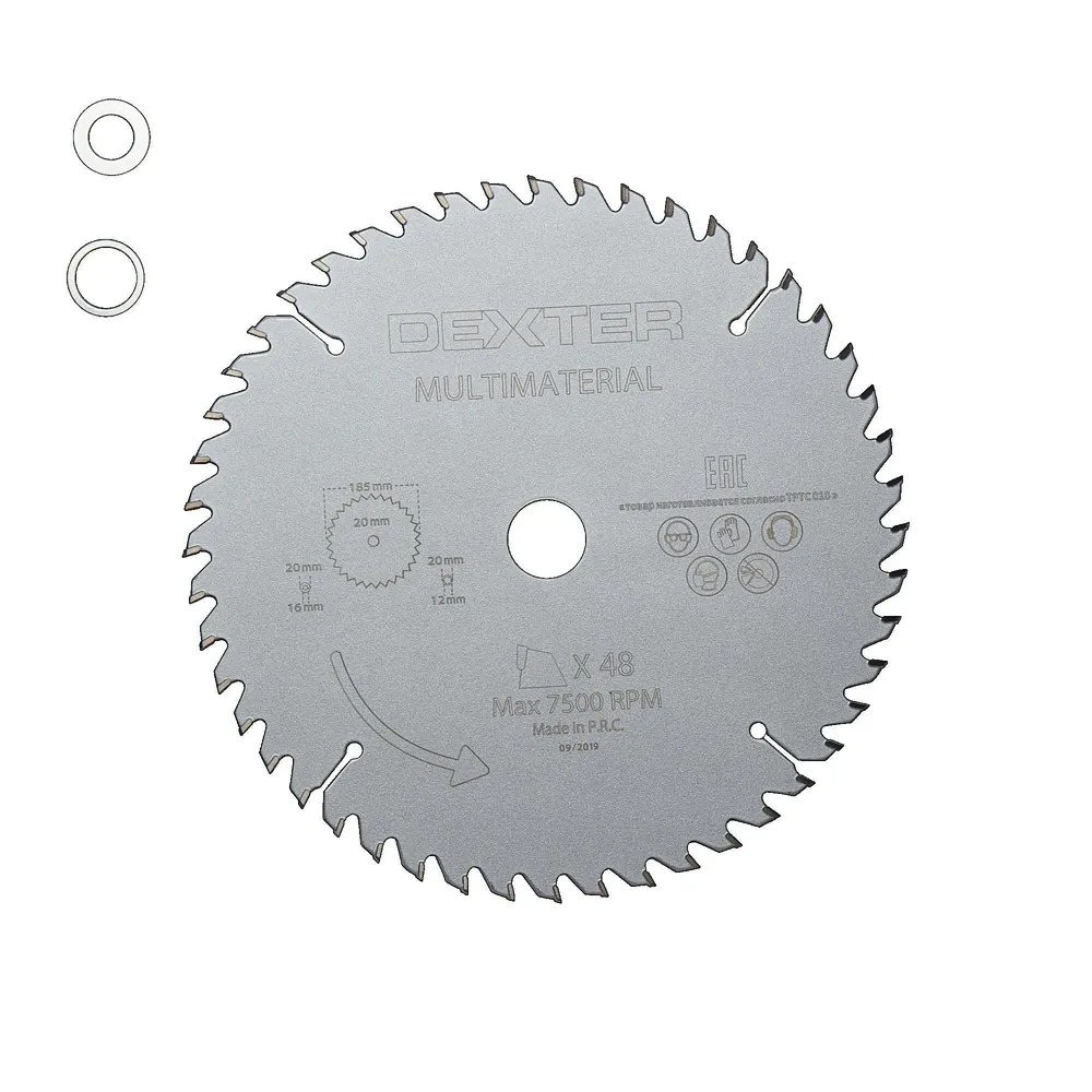 Disc circular Dexter, pentru fierastrau, pentru multimaterial, 48 dinti, Ø 185 mm