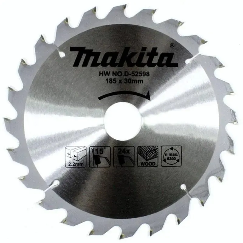 Disc circular, pentru lemn, Makita D-52598, 185 x 30 x 1.4 mm
