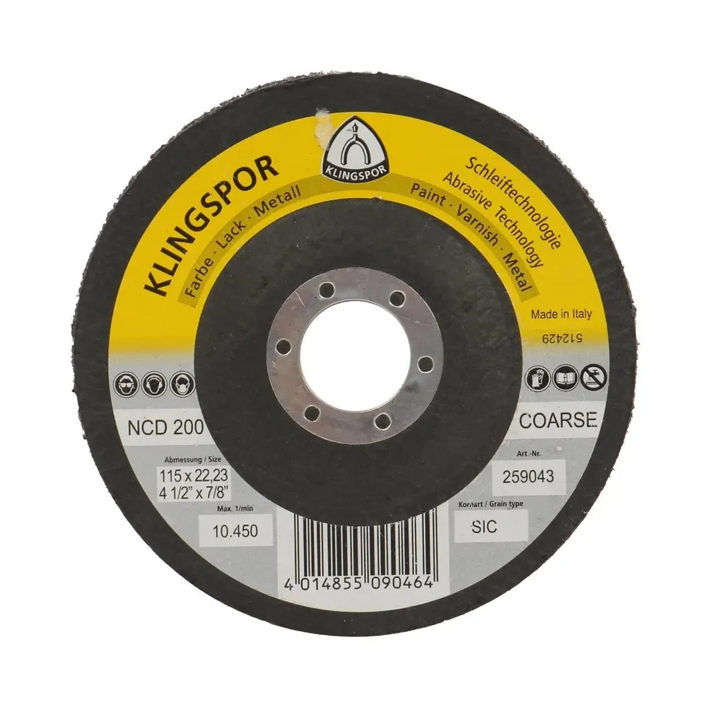 Disc de curatare Klingspor NCD 200, 115x22.23mm, pentru metal, panza abraziva netesuta