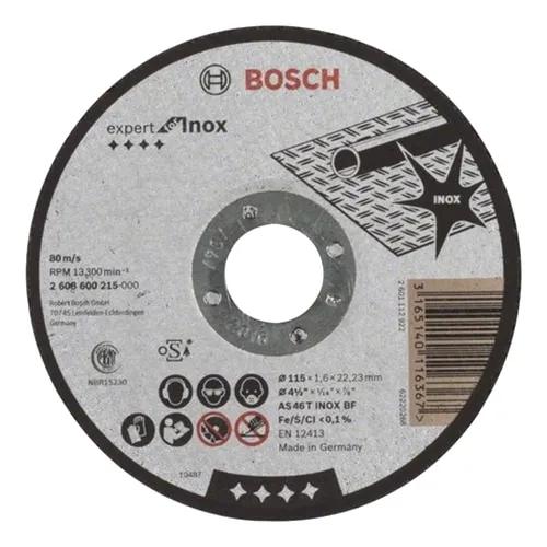 Disc debitare inox, Bosch Expert for Inox, 115 x 22.23 x 1.6 mm