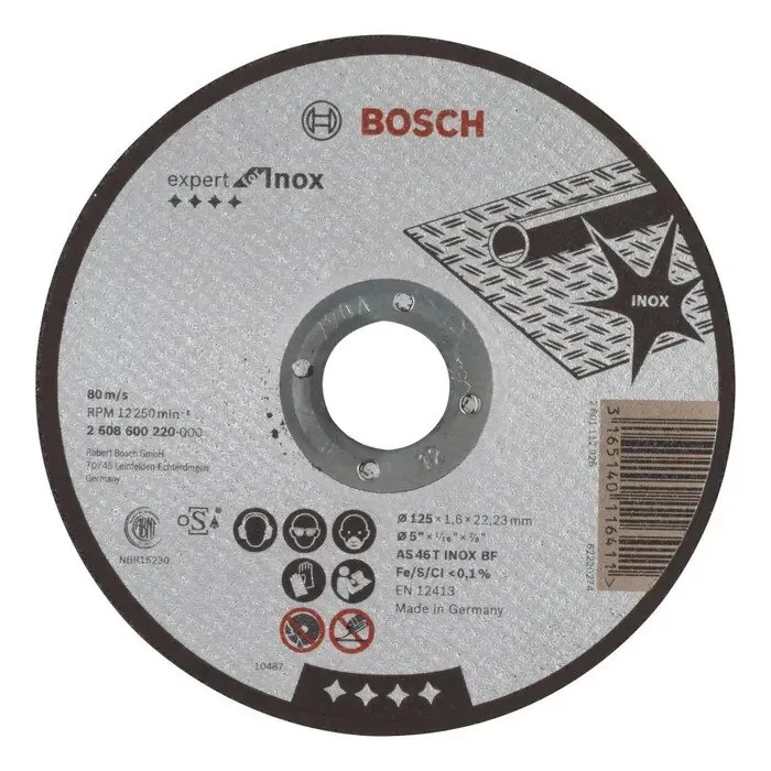 Disc debitare inox, Bosch Expert for Inox, 125 x 22.23 x 1.6 mm