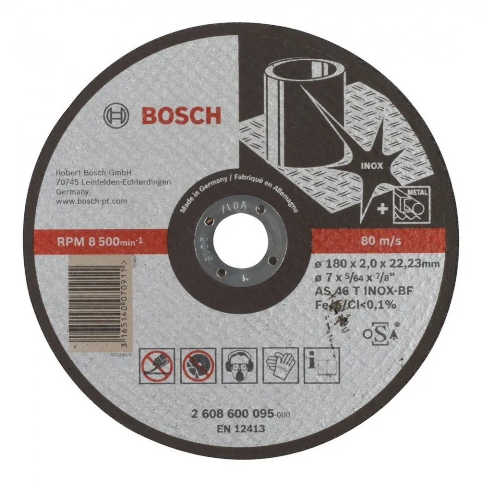 Disc debitare inox, Bosch Expert for Inox, 180 x 22.23 x 2 mm