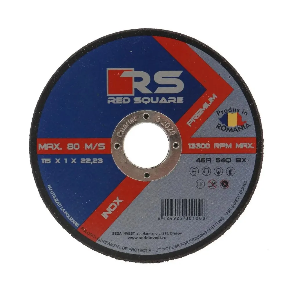 Disc debitare inox, Red Square DRSQPROF1151, 115 x 22.2 x 1 mm