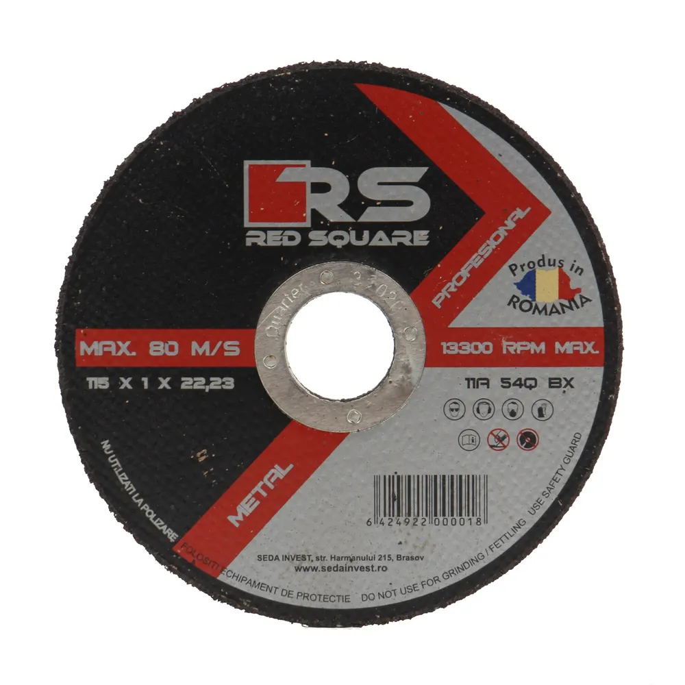 Disc debitare metal, Red Square DRSQPRM1151, 115 x 22.2 x 1 mm
