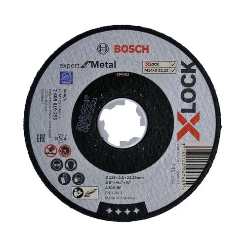 Disc debitare metale Bosch Zubehör Ø125x2, 5x22, 23 mm, pentru mandrina X-LOCK System