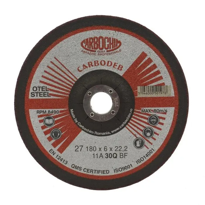 Disc debitare otel, Carbochim 11ABACH1TRS, 125 x 22.2 x 1 mm