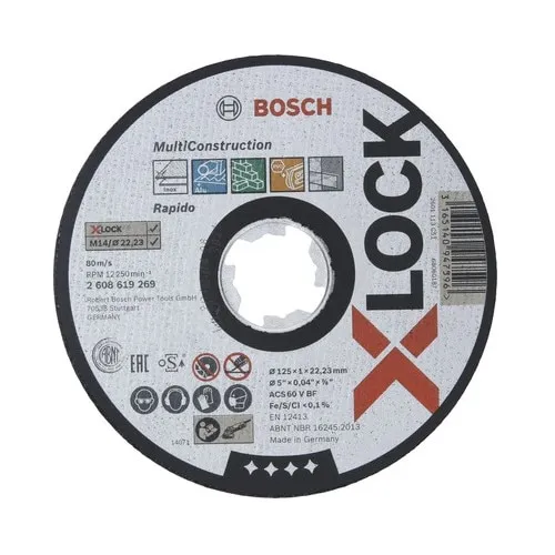 Disc debitare universal Bosch Zubehör MultiConstruction Ø125x1x22, 23 mm, pentru mandrina X-LOCK System