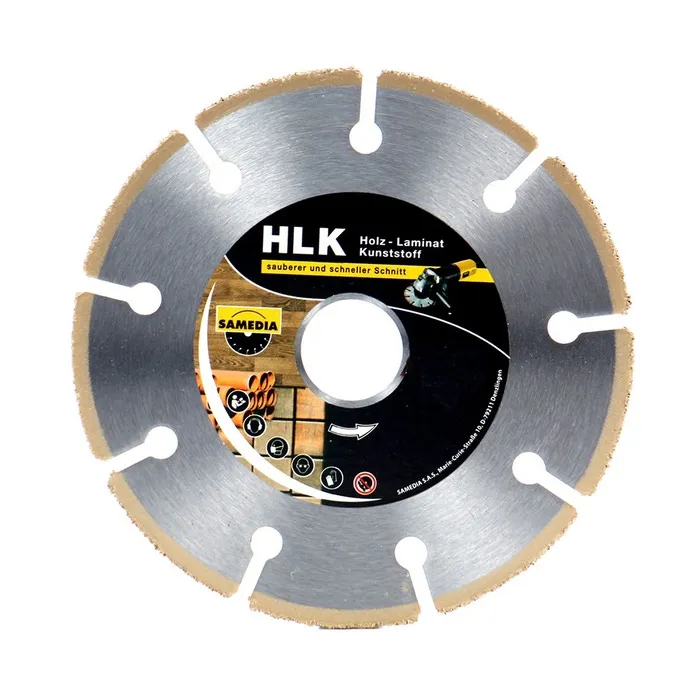 Disc diamantat, cu segmente, pentru debitare lemn, HLK 320023, 230 x 22.23 x 2 mm, cu flansa de ranforsare 70 mm
