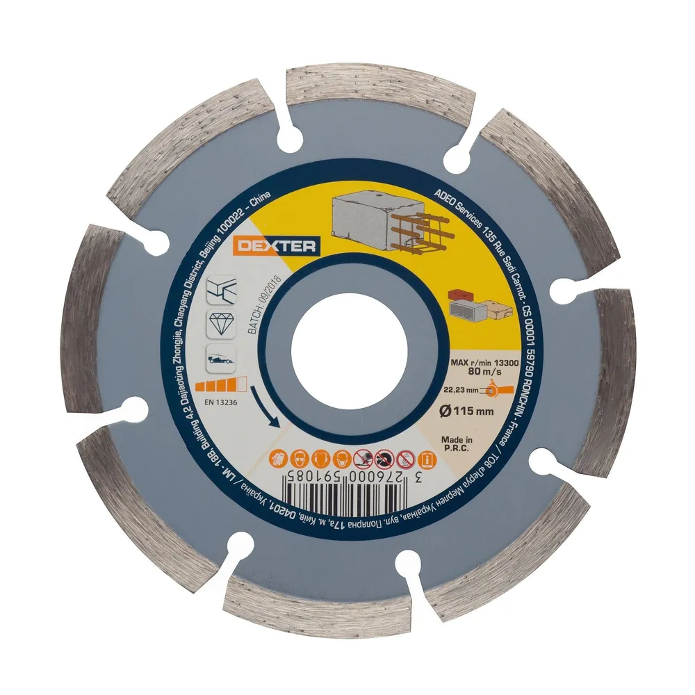 Disc diamantat Dexter, pentru beton, Ø 115 mm