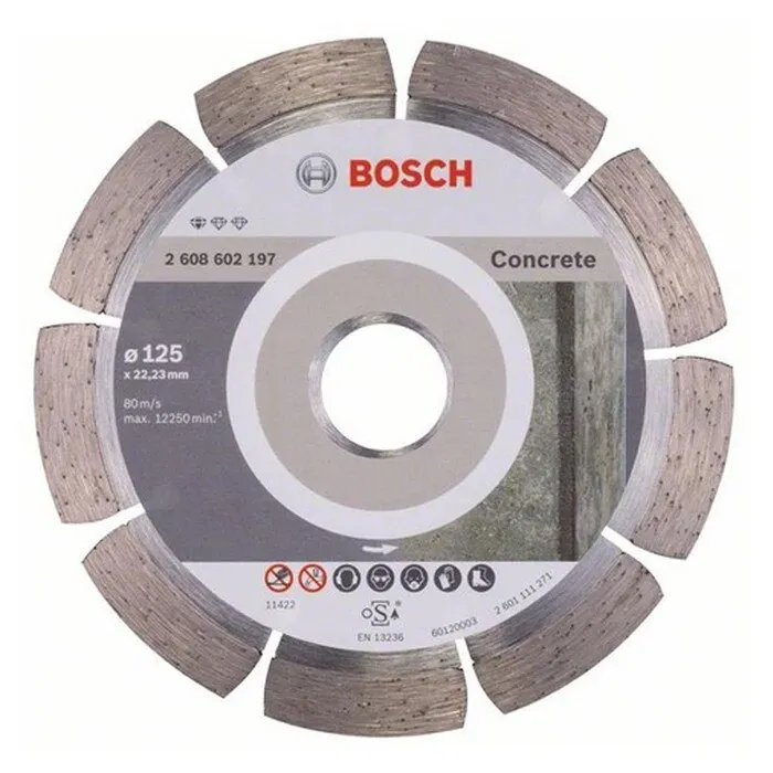 Disc diamantat pentru beton, Bosch Standard for Concrete, 125mm, 22.23mm, 1.6mm, 10mm
