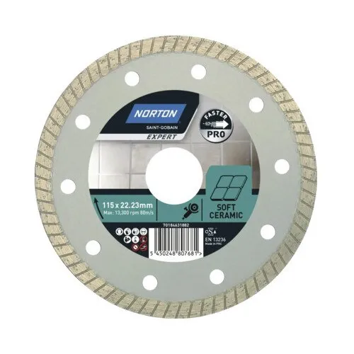 Disc diamantat pentru ceramica Norton Expert Pro Ø115x22, 23mm