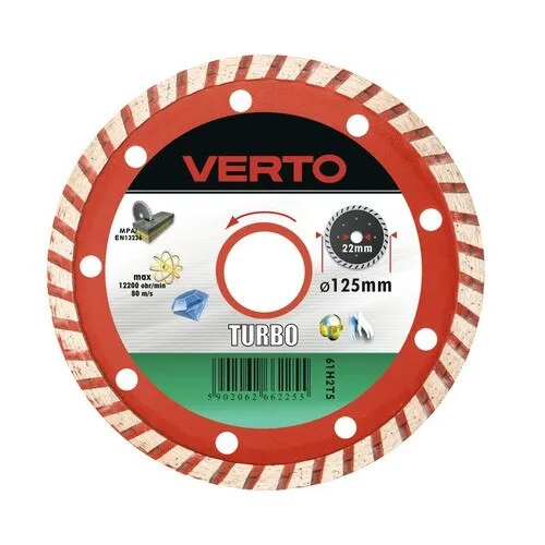 Disc diamantat Verto Turbo Ø125x2x22, 2 mm