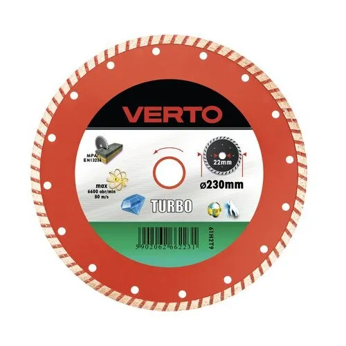 Disc diamantat Verto Turbo Ø230x2x22, 2 mm