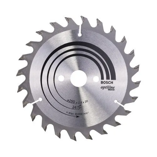 Disc fierastrau circular Bosch Zubehör Optiline Wood Ø150x2, 4x20 mm 24 dinti