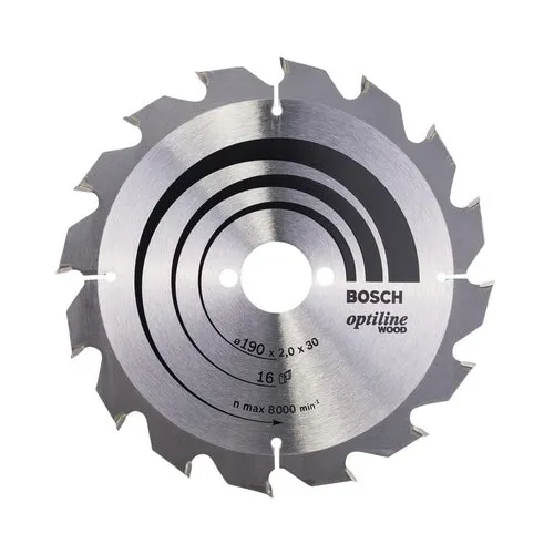 Disc fierastrau circular Bosch Zubehör Optiline Wood Ø190x2x30 mm 16 dinti