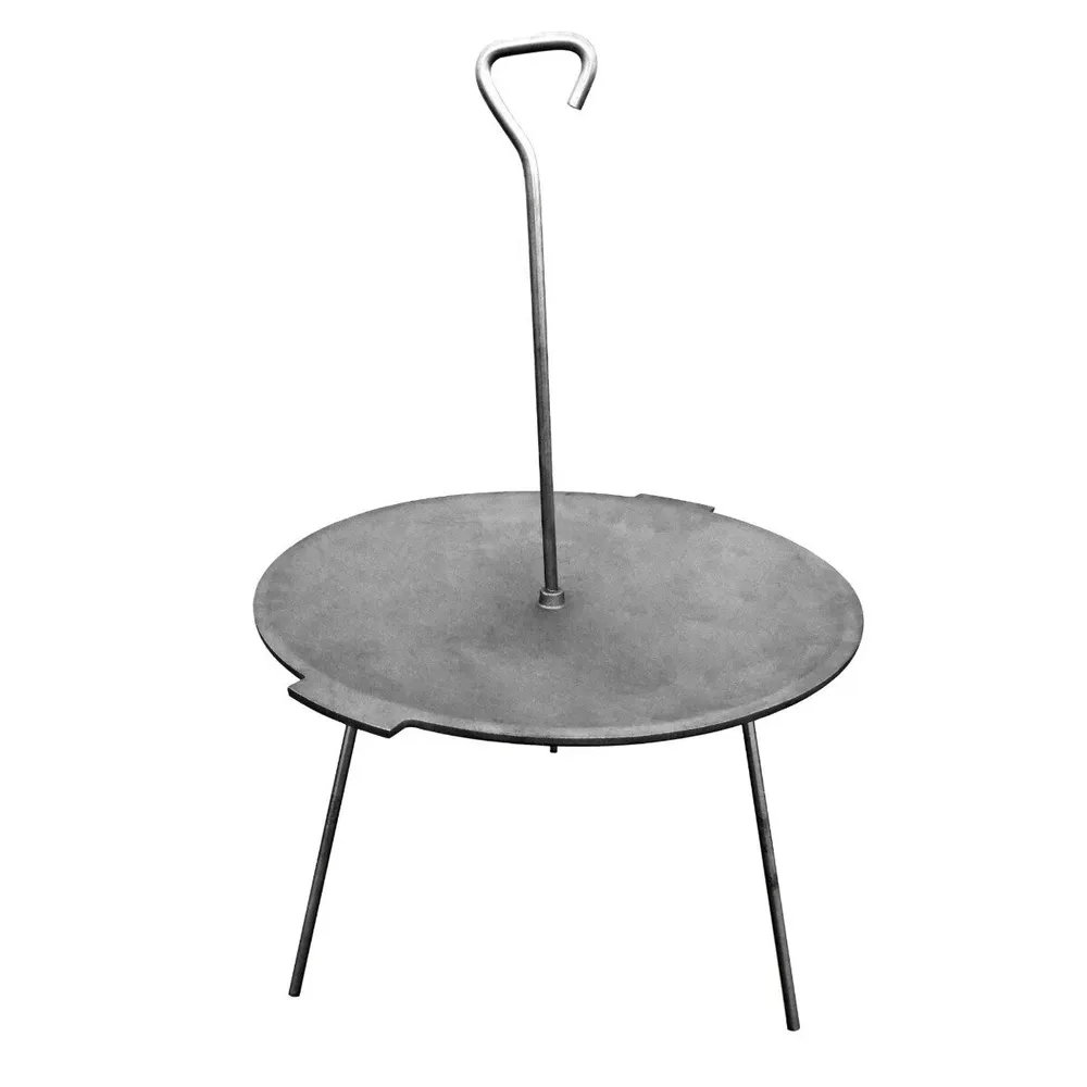 Disc gratar, pentru picnic FM, fonta, D 45 cm, cu 3 picioare din otel
