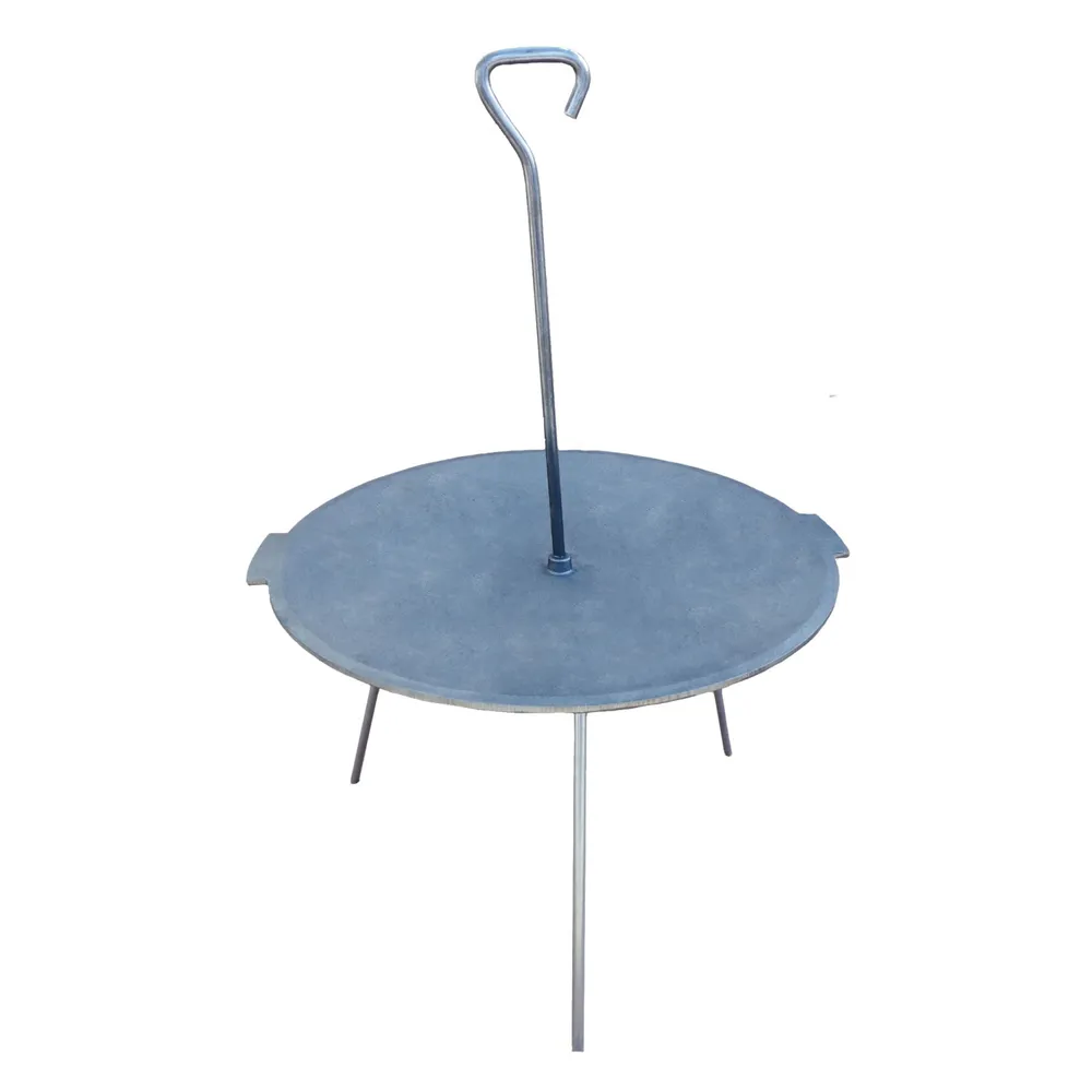 Disc gratar, pentru picnic, fonta, 45 cm, cu 3 picioare din otel