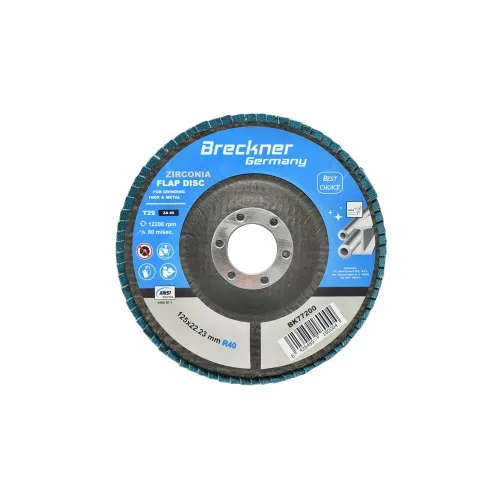 Disc lamelar abraziv cu zirconiu pentru taiat si polizat metal, inox P40, 125mm