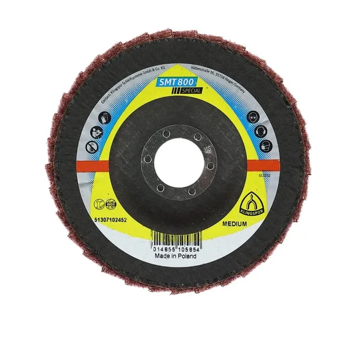 Disc lamelar frontal Klingspor SMT 800, inox, 115x22.23mm