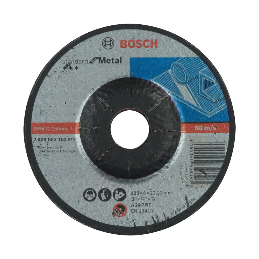 Disc slefuire Bosch, pentru otel/metal, Ø 125 x 6 mm