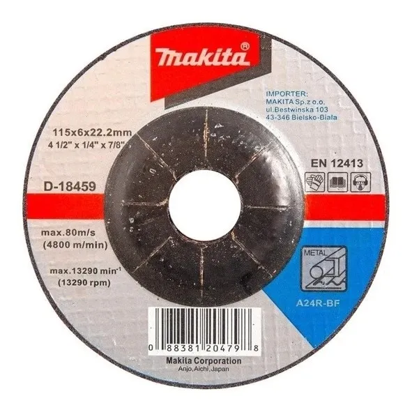 Disc slefuire metale, Makita A24R, 115x22.23x6mm