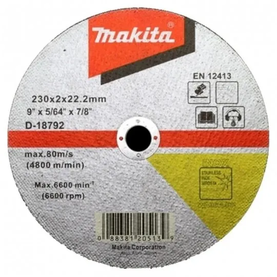 Disc taiere inox, Makita WA36R, 230 x 22.23 x 2 mm
