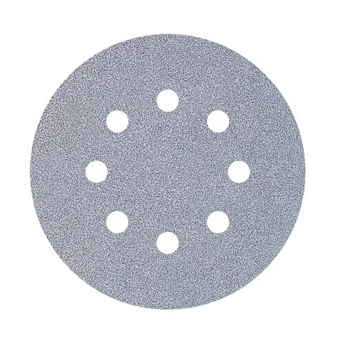 Discuri abrazive cu autofixare cu 8 perforatii Wolfcraft Ø125mm, granulatie 120, pachet 25 bucati pentru lacuri & vopsele