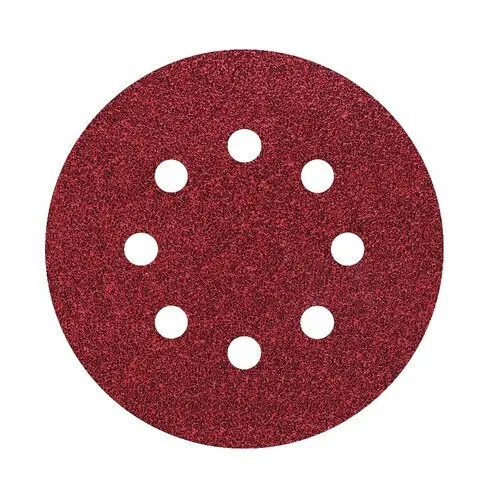 Discuri abrazive cu autofixare cu 8 perforatii Wolfcraft Ø125mm, granulatie 80, pachet 5 bucati