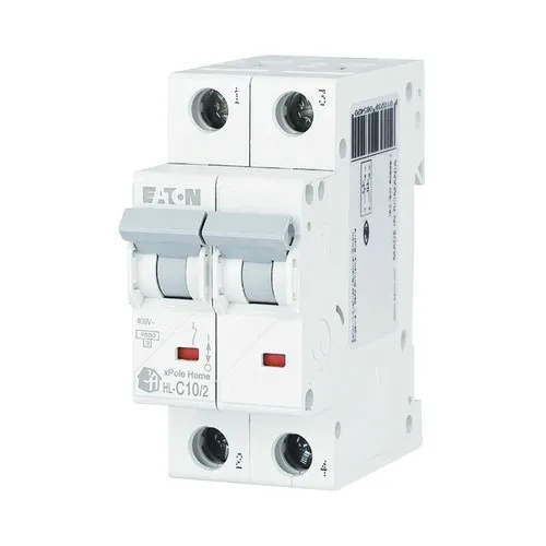 Disjunctor electric modular Eaton xPole Home 2P 10A 4, 5kA, curba C, interior, 2 poli