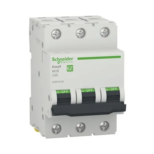 Disjunctor electric modular Schneider Easy9 3P 20A 4, 5kA, gri, 54x82x74mm