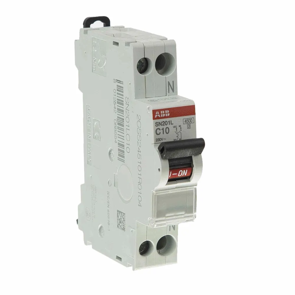 Disjunctor modular ABB, P+N, 10A, 1P