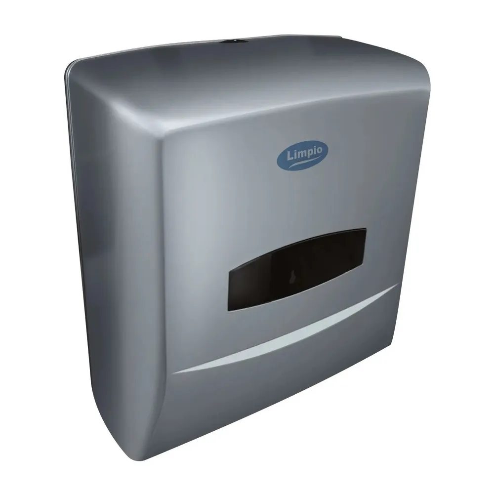 Dispenser prosoape hartie Z Limpio DP 1200ZS2, plastic ABS, argintiu lucios, 30 x 25 x 13 cm