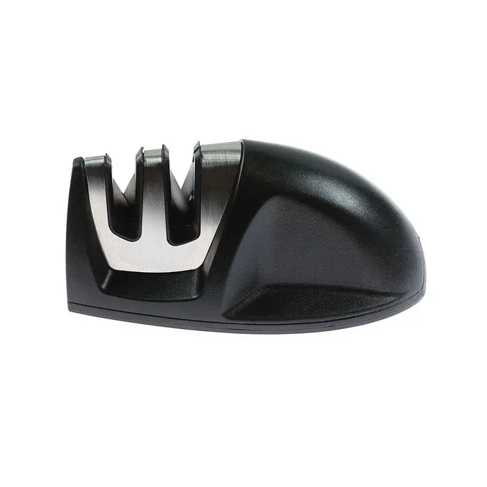 Dispozitiv pentru ascutit cutite, KR036, inox + ceramica, negru, 9.8 x 5.3 x 4.5 cm