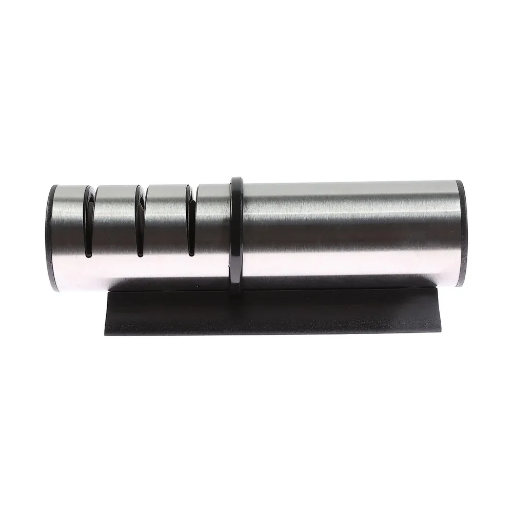 Dispozitiv pentru ascutit cutite, KR041, inox + ceramica, argintiu, 18.1 x 6.8 x 4.8 cm