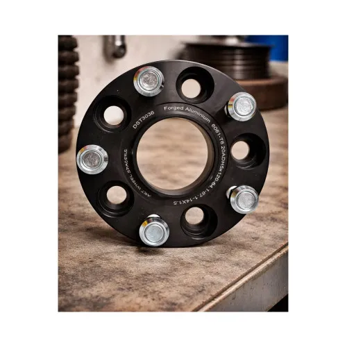 Distantier janta auto 20 mm 5x120 centrare 64.1-67.1 prindere dubla cu piulite M14x1.5 aluminiu forjat negru — imaginea 3