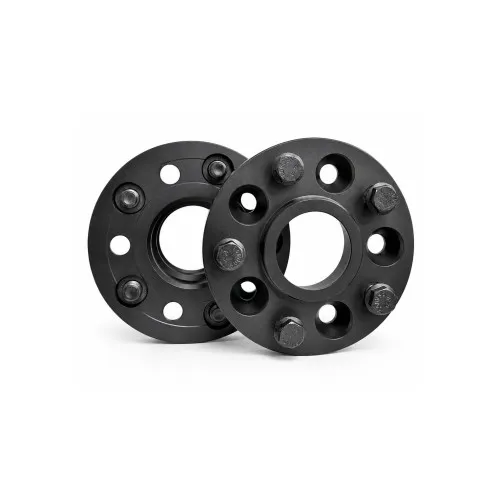 Distantier janta auto 22 mm 5x112 la 5x120 centrare 66.6–72.6 cu 5 prezoane M14x1.25 aluminiu forjat negru — imaginea 2