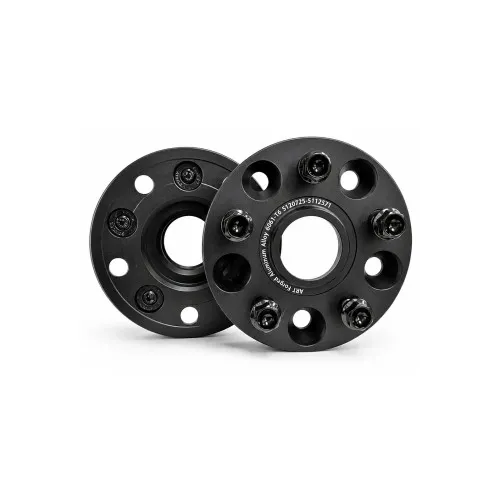 Distantier janta auto 22 mm 5x120 la 5x112 centrare 72.5–57.1 cu 5 prezoane M12x1.5 set aluminiu forjat negru — imaginea 2