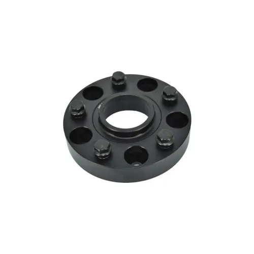 Distantier janta auto 30 mm 5x120 centrare 74.1–72.5 prindere dubla cu 5 prezoane M14x1.25x28mm aluminiu forjat negru compatibil BMW