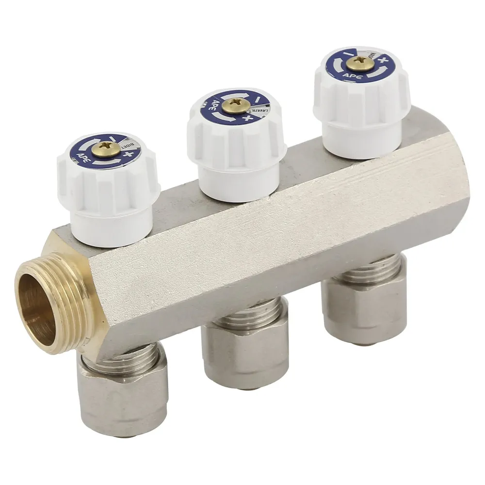 Distribuitor alama, 3 cai, cu robineti, 16 mm x 3/4", 7883L
