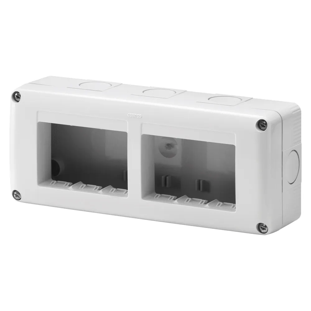 Doza aparat Gewiss, aparenta, cu 6 module, IP40, 198 x 82 x 55 mm
