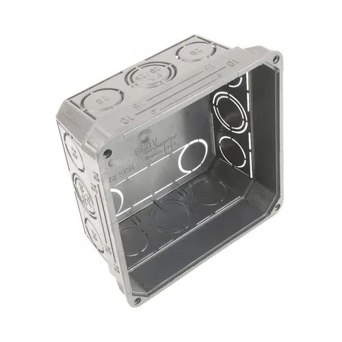 Doza ingropata eBULL 200x200mm, plastic, negru, 1 bucata, IP30