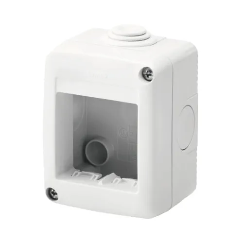 Doza suport aparataje Gewiss 2 module IP44, montaj aplicat, gri