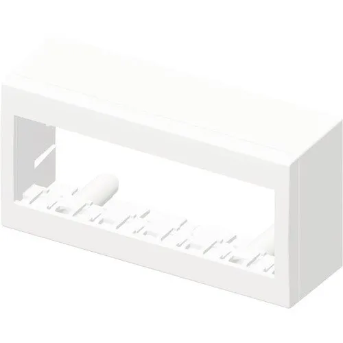 Doza suport aparataje TEM Cubo 6 module IP20, montaj aplicat, alb