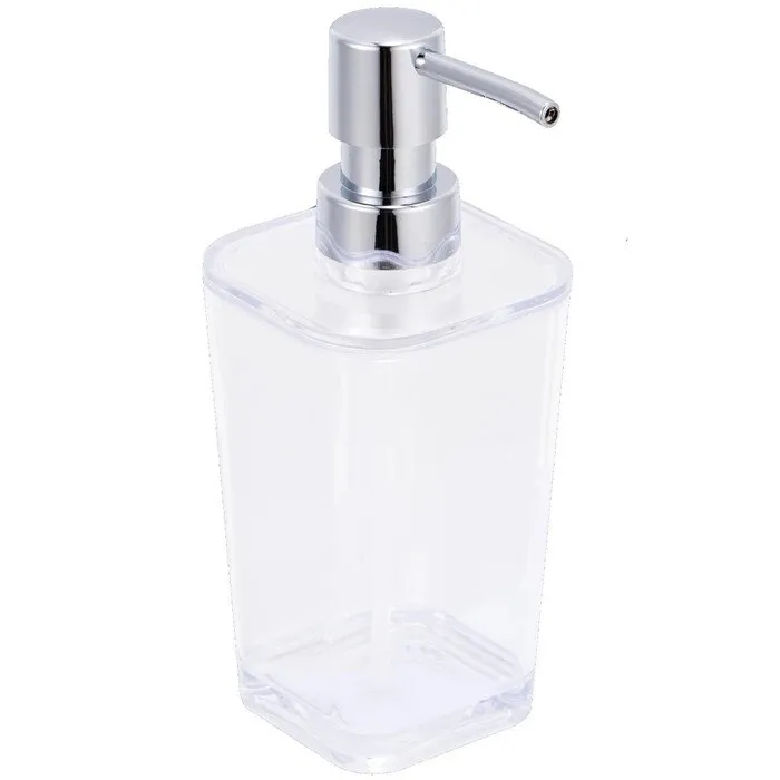 Dozator sapun lichid Kadda T-White BPO-1087A, plastic, montaj stativ, transparent, 350 ml
